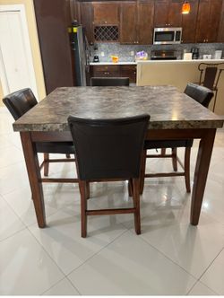 brown table