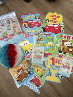 1st Birthday Lightning McQueen Decor