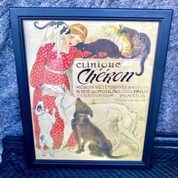 Clinique Chéron by Théophile-Alexandre Steinlen Art Nouveau Framed Print 22”x18”