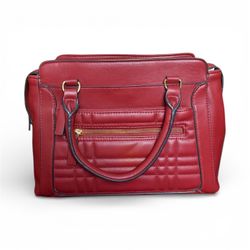 Red bag with gold accents 