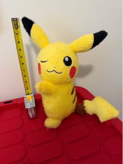Pokemon Plush Winking Pikachu Fuzzy 2017