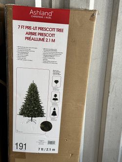 7ft Pre-Lit Christmas Trees