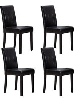 Brand New Faux Leather Chairs 4 Pcs