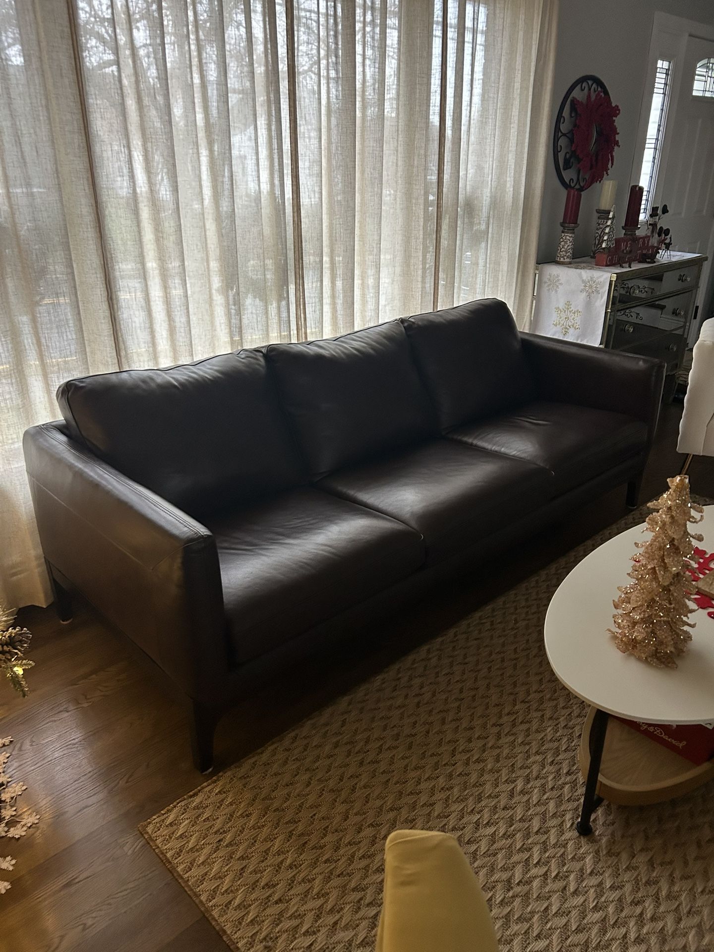 Leather Couch, Espresso