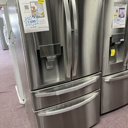 Refrigerator, 36” 4 Door Refrigerator Free Delivery With Warranty