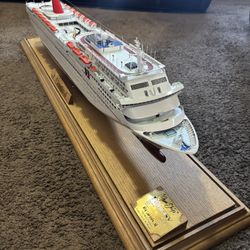 Carnival Fantasy Cruise Ship Model, REPLICA, WITH DISPLAY CASE