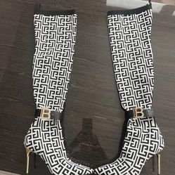 Balmain Amazone Thigh High Boots