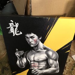 Bruce Lee framed image