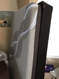 Twin Mattress And Box Spring Almost Brand New In Excellent Condition And Twin Metal Frame Also 