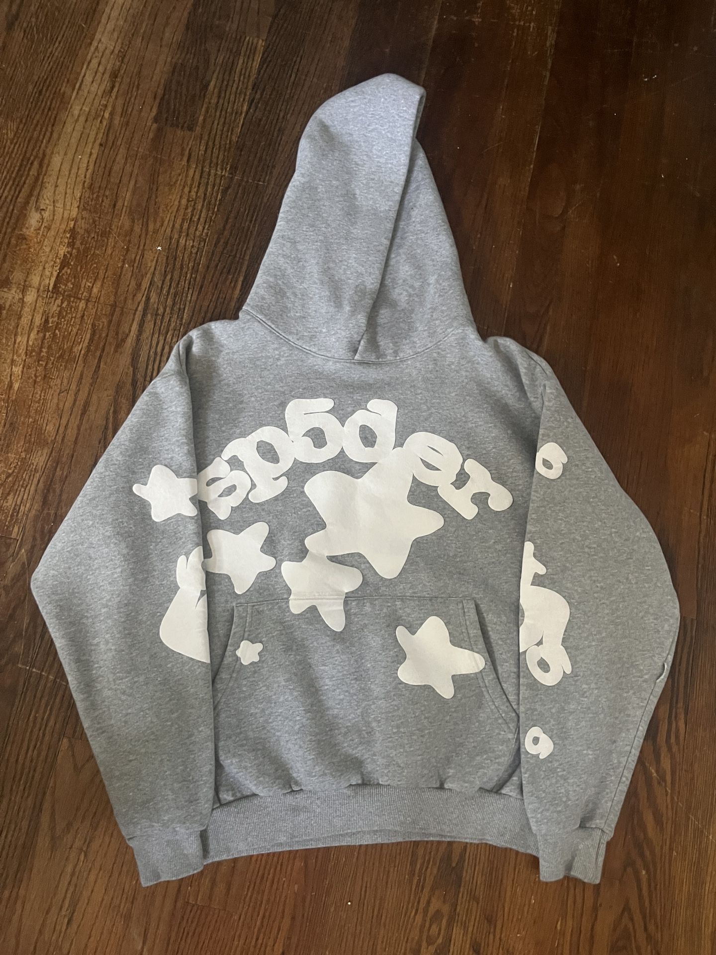 Grey Sp5der Beluga Hoodie