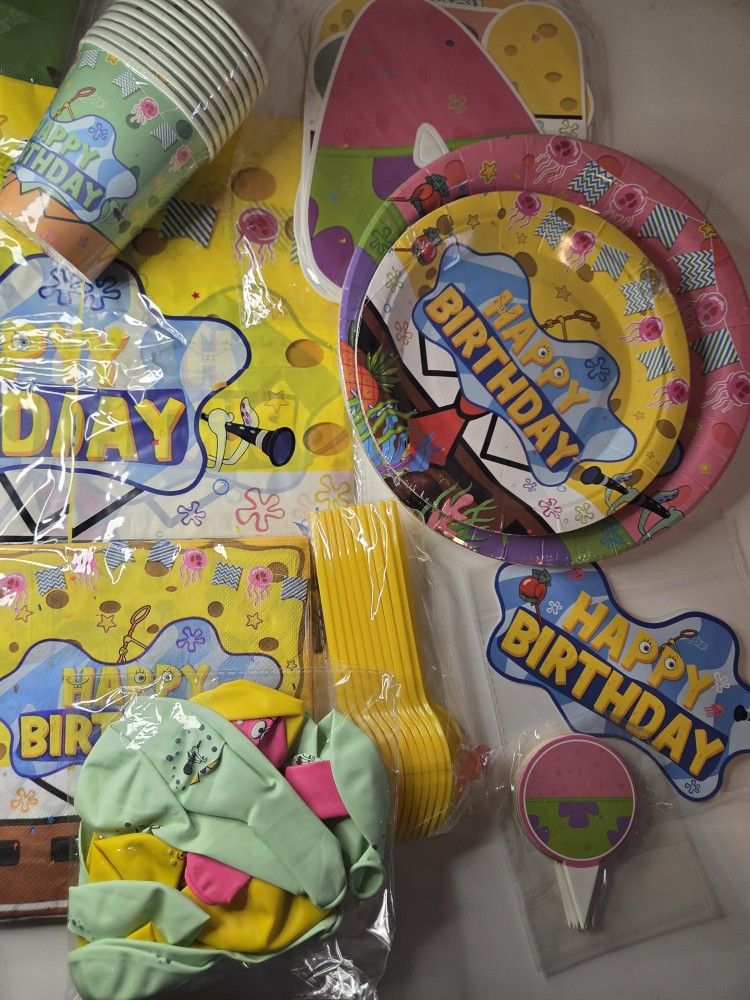 SpongeBob Squarepants Birthday Party Supplies 