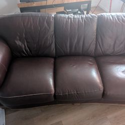 Brown Leather Couch