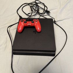 PS4 Pro With Red Controller 