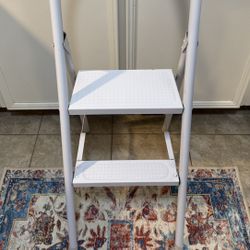 Metal folding step stool