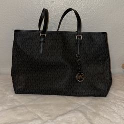 Michael Kors black tote bag