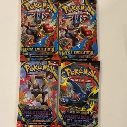 Pokemon card mega evolution phantasmal 4 booster packs