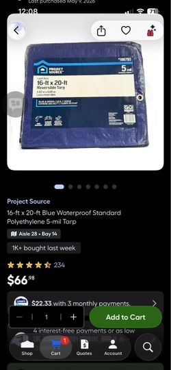 💙💙 16’ x 20’ HEAVY-DUTY WATERPROOF TARP 💙💙