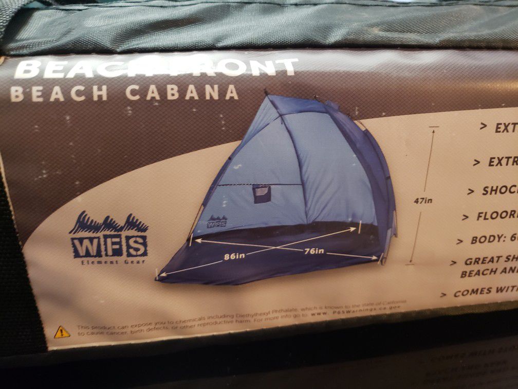 tent or cabana for shade, brand new