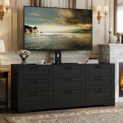 9-Drawer dresser TV Stand with Mount