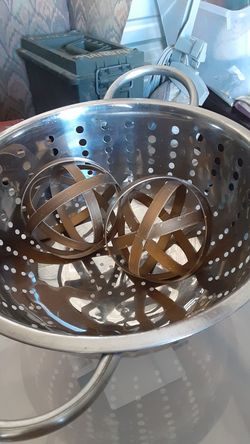 Large stainless strainer