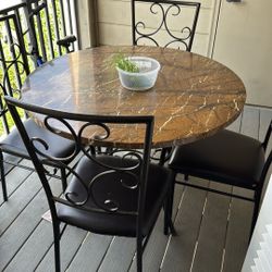 Dining Table + 4 Chairs Set