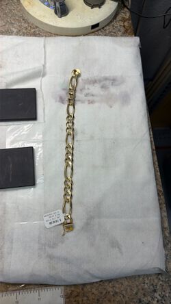 14k Figaro bracelet 46 grams