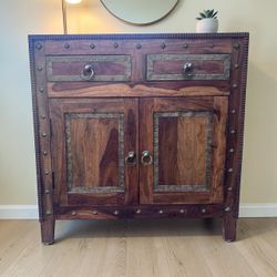 Pier 1 Imports Heera Artisan Mango Wood Cabinet Accent Chest