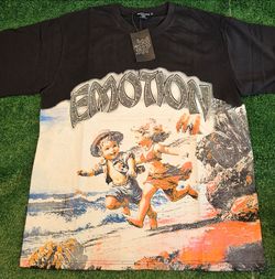 Mixed Emotion Graphic T-Shirt – Black XL
