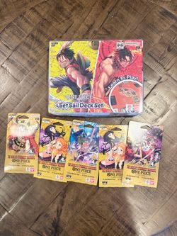 One Piece OP17 - The World's Strongest Warriors Sleeved Boosters - Lot of 5 & Bandai Namco One Piece