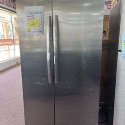 Refrigerator, 36’ Fridge Side By Side With Manufacturer Warranty. Free Delivery 