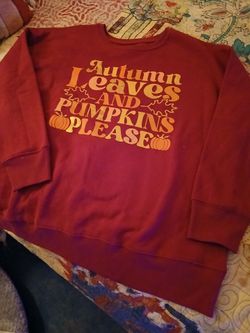 Autumn Leaves and Pumpkins Please Graphic Sweatshirt