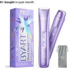 New Bikini Trimmer for Women Dual Head IPX7 Waterproof Electric Razor