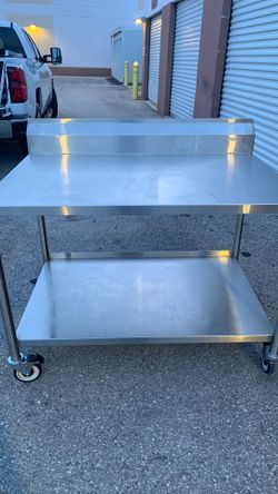 2 tier heavy duty stainless steel table