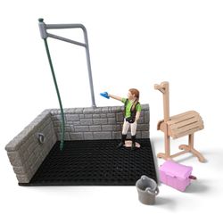 SCHLEICH Horse Wash Stall Grooming Area #42104 INCOMPLETE