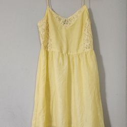 H&M Yellow Floral Pattern Dress