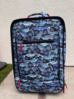 Kids Monster Truck Rolling Carry-On Luggage