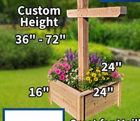 Hand made cedar planter box