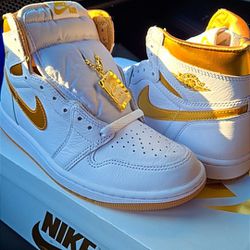 Golden Jordan's Air One Shoes