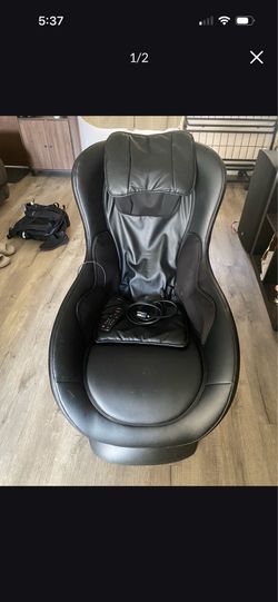 Impulse Black Faux Leather Massage Chair