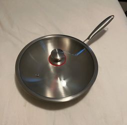 LOLYKITCH 13" Tri-ply Stainless Steel Wok with Lid - New, Unused
