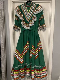 Green Folclórico Dress