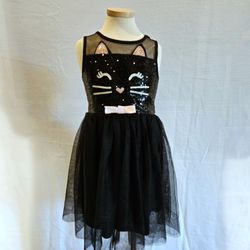 Halloween Cat Dress 6x With Sequin Details 