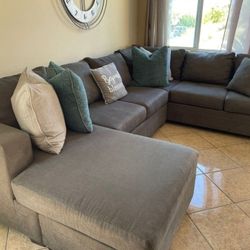Beautiful Dark Grey Sectional Couch From Living Spaces 