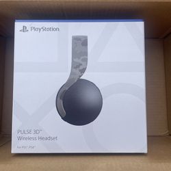 Sony PlayStation Pulse 3D Camo Headset Brand New Factory Sealed PS4 PS5