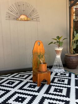 Vintage High Back Chair / Step Stool.