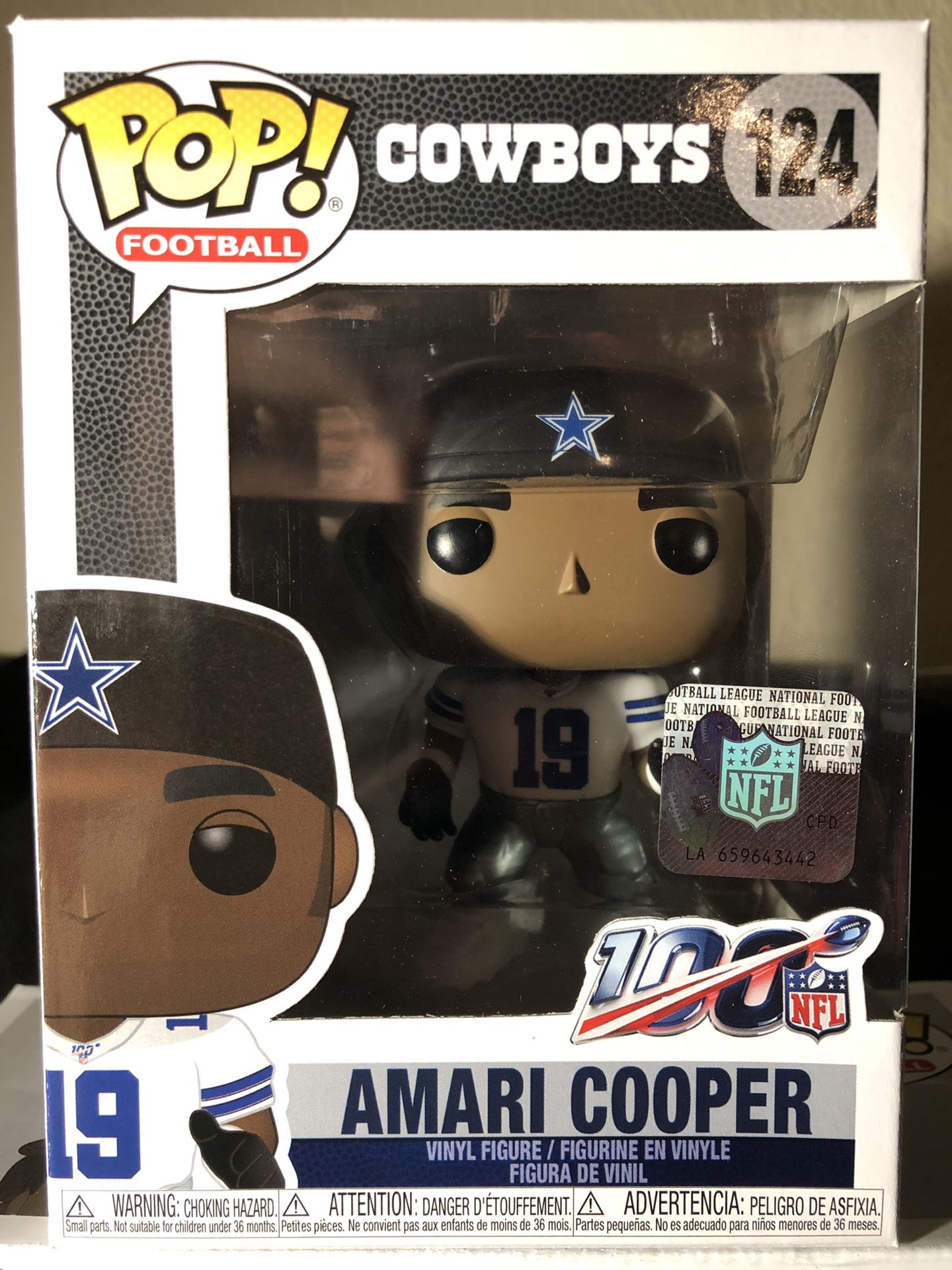 Amari Cooper Funko POP! Dallas Cowboys #124 Perfect Condition