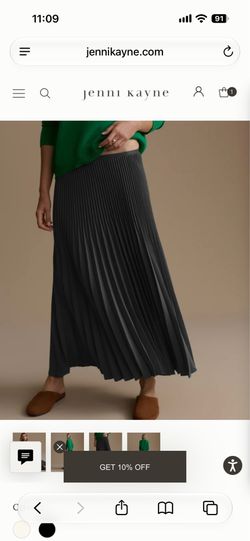 Jenni Kayne Pleated Maxi Skirt - Size Large - NEW WITH TAGS