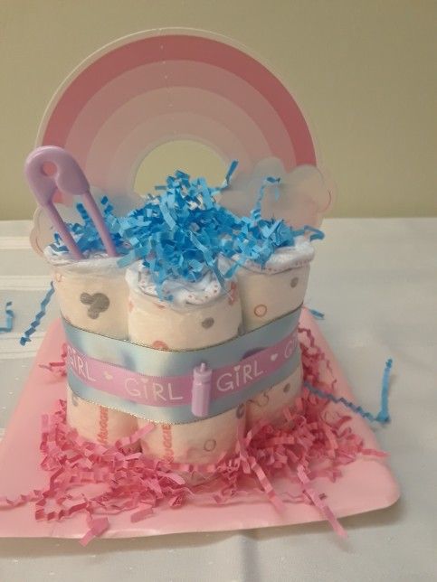 Gender Reveal Diaper Cake