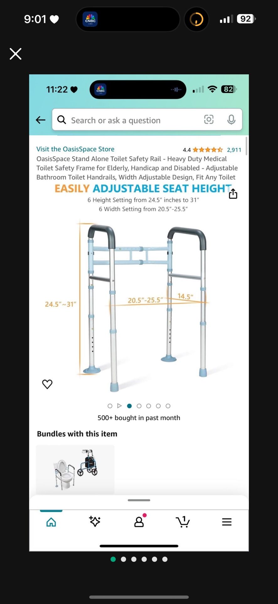 Brand New Walker / Safety Rail/ Toilet Rail 