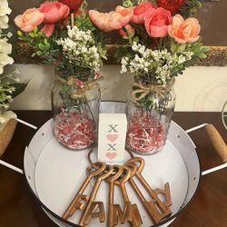 Valentines Day Tray Arrangement Centerpieces